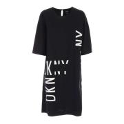 Midi Dresses Dkny , Black , Dames