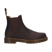 Donkerbruine Leren Enkellaars Dr. Martens , Brown , Heren