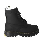 Trinity Zwarte/Gele Leren Winterlaars Dr. Martens , Black , Dames