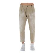 Cropped Trousers Dsquared2 , Beige , Heren