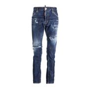 Stijlvolle Slim-fit Jeans voor Heren Dsquared2 , Blue , Heren