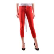 Stijlvolle Cropped Jeans voor Vrouwen Dsquared2 , Red , Dames
