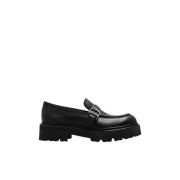 Zwarte Leren Loafers met Metalen Gesp Dsquared2 , Black , Dames