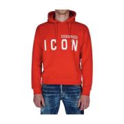 Rode Hoodie - Icon Dsquared2 , Red , Heren