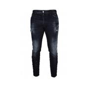 Trendy Zwarte Slim-Fit Jeans Dsquared2 , Black , Heren