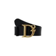 Luxe Taille Riem Dsquared2 , Black , Dames