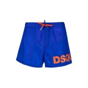 Trendy Blauw en Oranje Zwembroek Dsquared2 , Blue , Heren