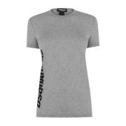 Grijze Logo T-Shirt Dsquared2 , Gray , Dames