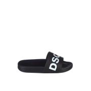 Zwarte Dune Sliders voor Vrouwen Dsquared2 , Black , Dames