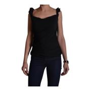 Sportieve Punk Mouwloze Top Dsquared2 , Black , Dames