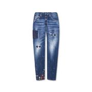Marineblauwe Cool Guy Fit Jeans Dsquared2 , Blue , Heren