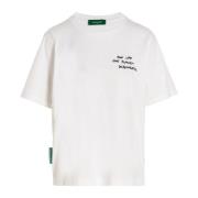 Witte Geborduurde Katoenen T-shirt voor Dames Dsquared2 , White , Dame...