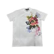 Dsquared2 T-shirt voor dames - Comfort en stijl Dsquared2 , White , Da...