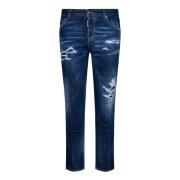 Slim-fit Jeans, Blauw Denim Dsquared2 , Blue , Dames
