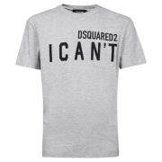 Klassiek Logo T-Shirt Dsquared2 , Gray , Heren