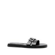 Zomerse Slippers met Comfortabele Stoffen Details Dsquared2 , Black , ...