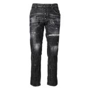 Jeansbroek met katoen en elastaan Dsquared2 , Black , Heren
