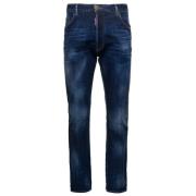 Slim-Fit Stretch Denim Jeans Dsquared2 , Blue , Heren