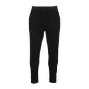 Zwarte en witte katoenen sweatpants Dsquared2 , Black , Heren