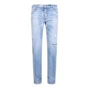 Logo-patch Blauwe Jeans - Eigenzinnige Slim-fit Denim Dsquared2 , Blue...