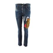 Blauwe Skater Jeans voor Heren Dsquared2 , Blue , Heren