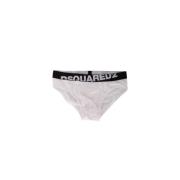 Heren Logo Elastisch Wit Ondergoed Dsquared2 , White , Heren