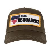 Groene militaire stijl hoed met logo Dsquared2 , Green , Unisex