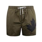 Khaki Badpak met Technische Stof Dsquared2 , Green , Heren