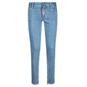 Medium Taille Skinny Jeans Dsquared2 , Blue , Dames