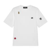 Geborduurd katoenen T-shirt Dsquared2 , White , Dames