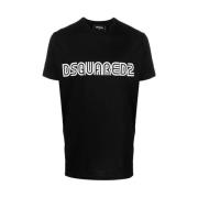 Logo T-Shirt Dsquared2 , Black , Heren