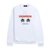 Witte D2 Cool Sweater met Logo Dsquared2 , White , Heren