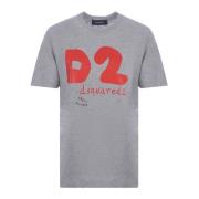 Katoenen T-Shirt, Grijs, Dsquared2 Dsquared2 , Gray , Dames