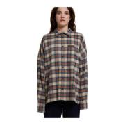 MultiColour Tartan Oversize Shirt Dsquared2 , Multicolor , Dames