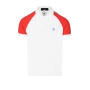 Leaf Tape Logo Polo Shirt Dsquared2 , White , Heren