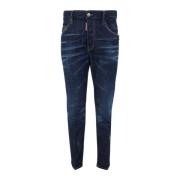 24Seven Skater Jean - Marineblauwe Upgrade Dsquared2 , Blue , Heren