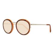 Bruine Ronde Dames Zonnebril Emilio Pucci , Brown , Dames