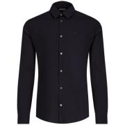 Navy Blauw Slim Fit Overhemd - Emporio Armani Emporio Armani , Black ,...