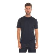 Logo Geborduurd T-shirt, Regular Fit Emporio Armani , Blue , Heren