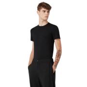 Zwarte T-shirts en Polos Emporio Armani , Black , Heren