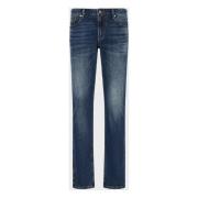Faded Wash Slim-Fit Jeans Emporio Armani , Blue , Heren