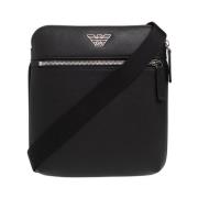 Schoudertas met logo Emporio Armani , Black , Heren