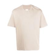 Premium Beige Label T-Shirt voor Heren Emporio Armani , Beige , Heren