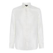 Geperforeerd Verticaal Gestreept Overhemd Emporio Armani , White , Her...