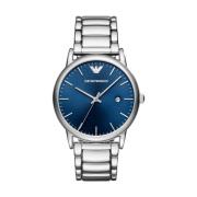 Elegant en functioneel kwarts horloge met blauwe of azuurblauwe wijzer...