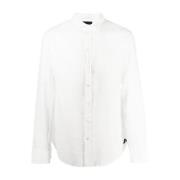 Linnen Overhemd, 100% Linnen Emporio Armani , White , Heren