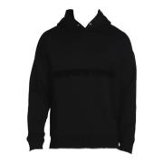 Zwarte hoodie met logo - L Emporio Armani , Black , Heren