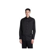 Frans Kraag Overhemd Emporio Armani , Black , Heren