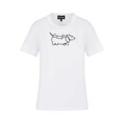 Klassieke Crew Neck T-Shirt Emporio Armani , White , Dames