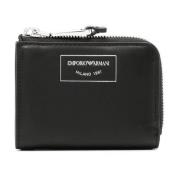 Zwarte Damesportemonnee Emporio Armani , Black , Dames